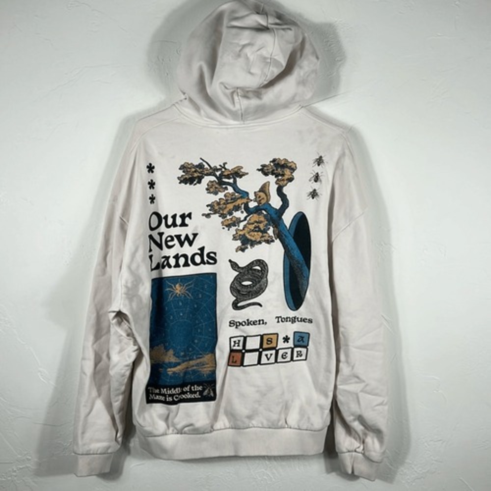 CROOKED TONGUES Designer Graphic HOODIE SWEATSHIRT Unisex‎ Size Medium - RARE